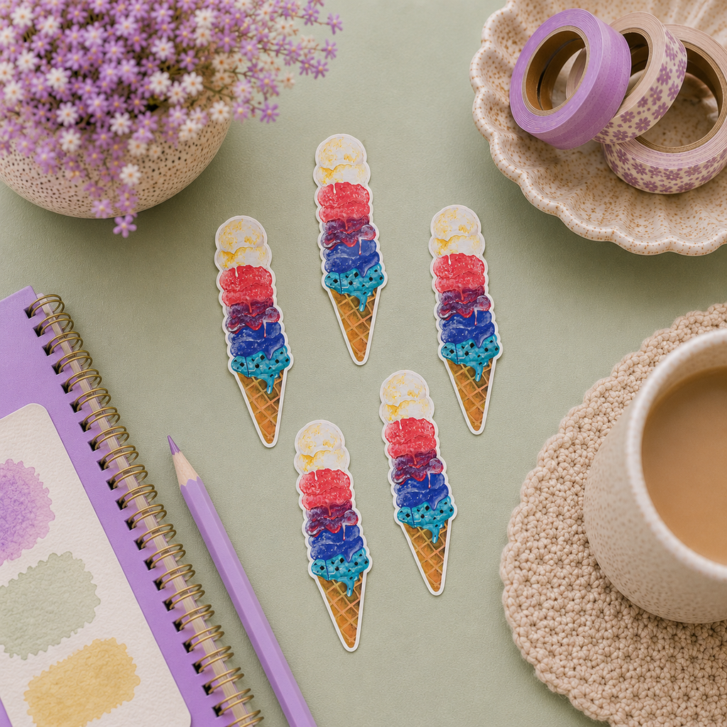 Icecream 2 Pack Vinyl Stickers