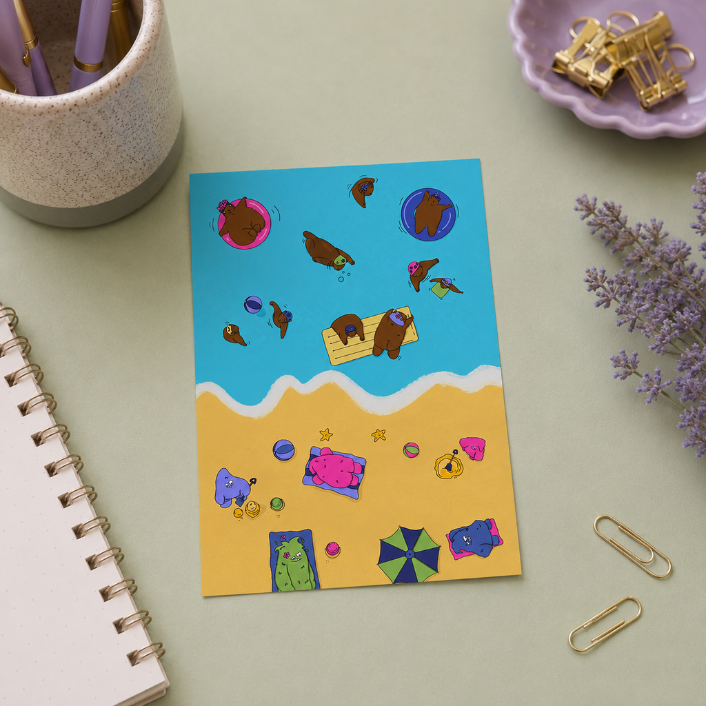 The Island of Capybaradise Art Print
