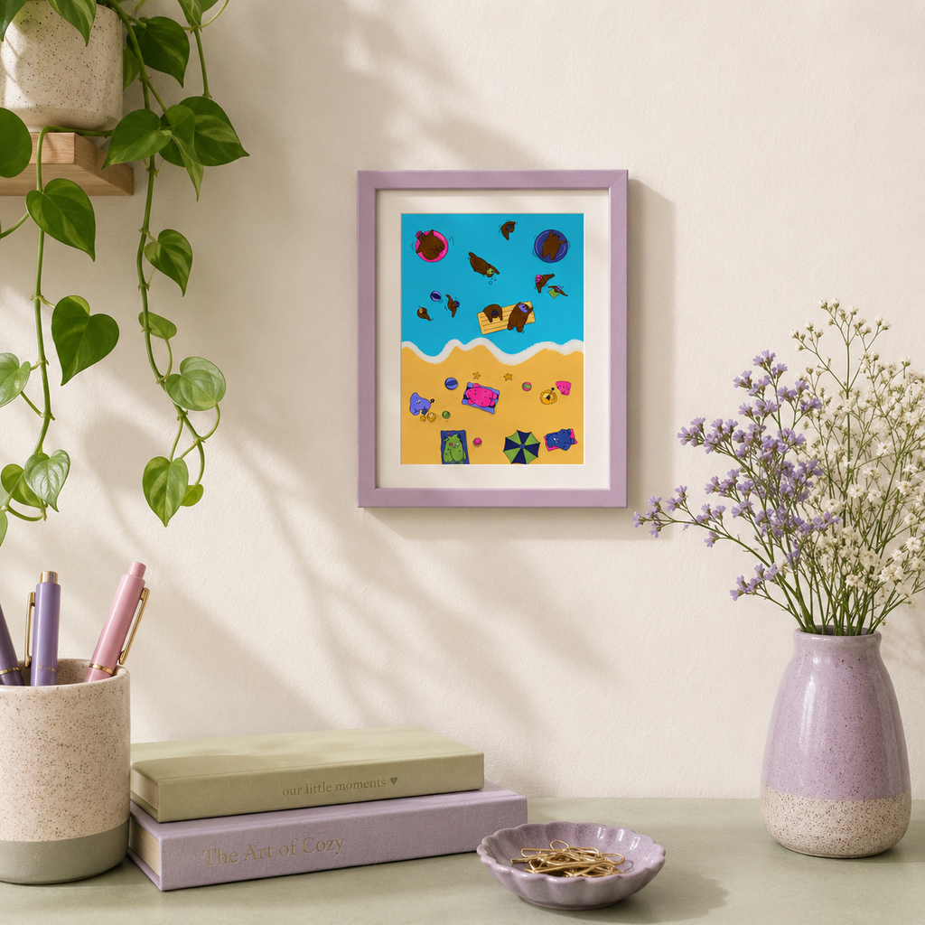 The Island of Capybaradise Art Print