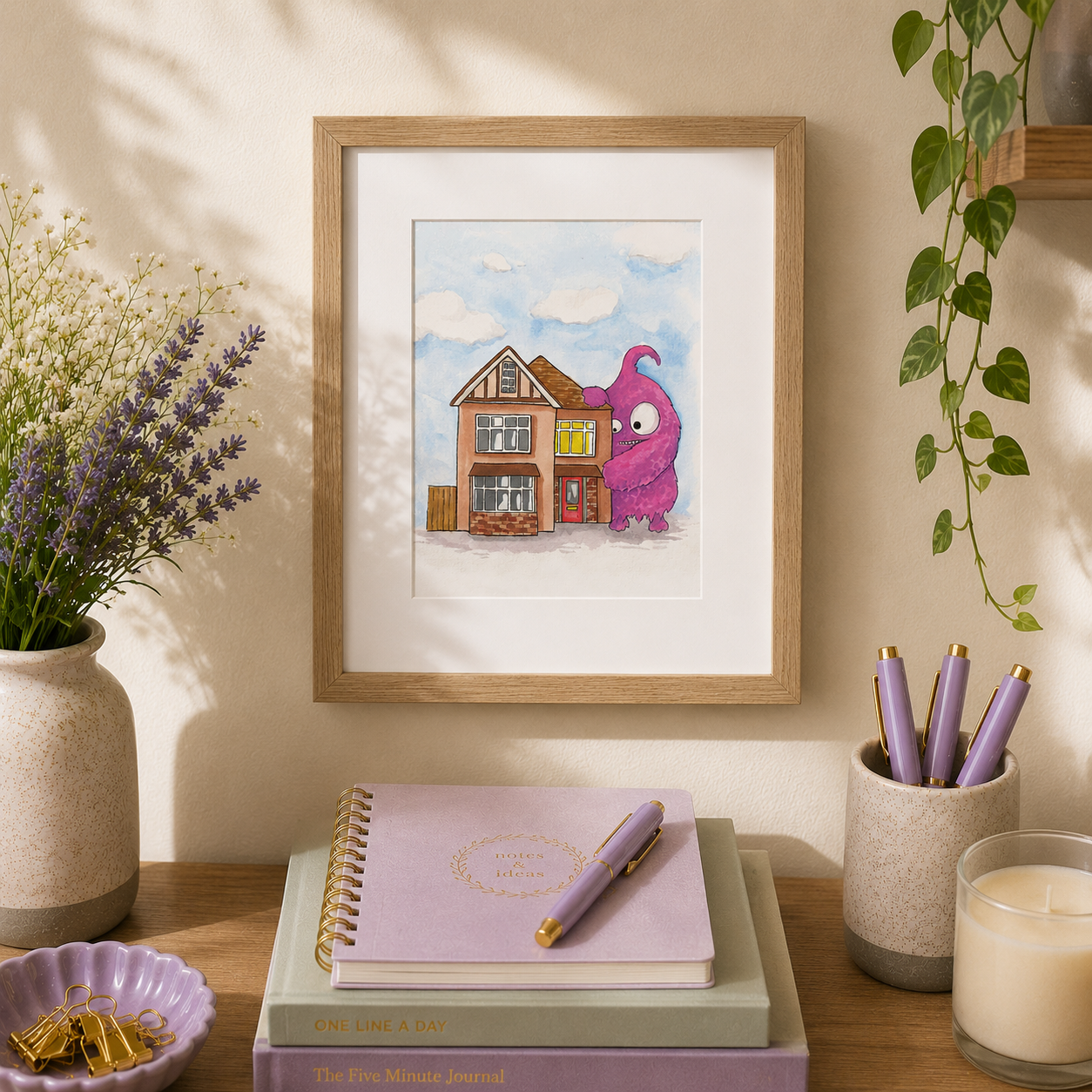 Snugglezilla Art Print
