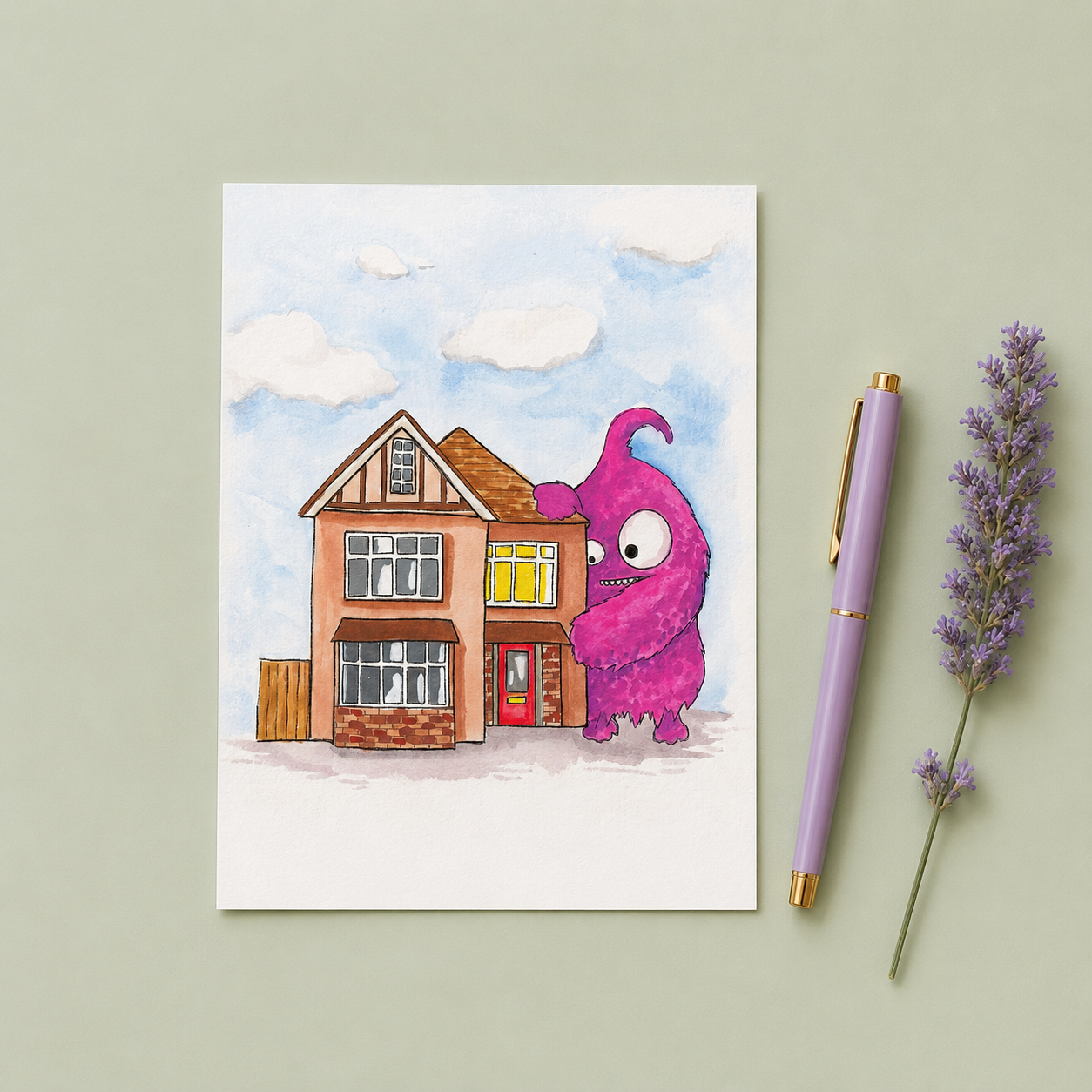 Snugglezilla Art Print