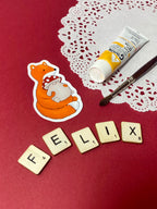 Felix and Button Single Vinyl Sticker
