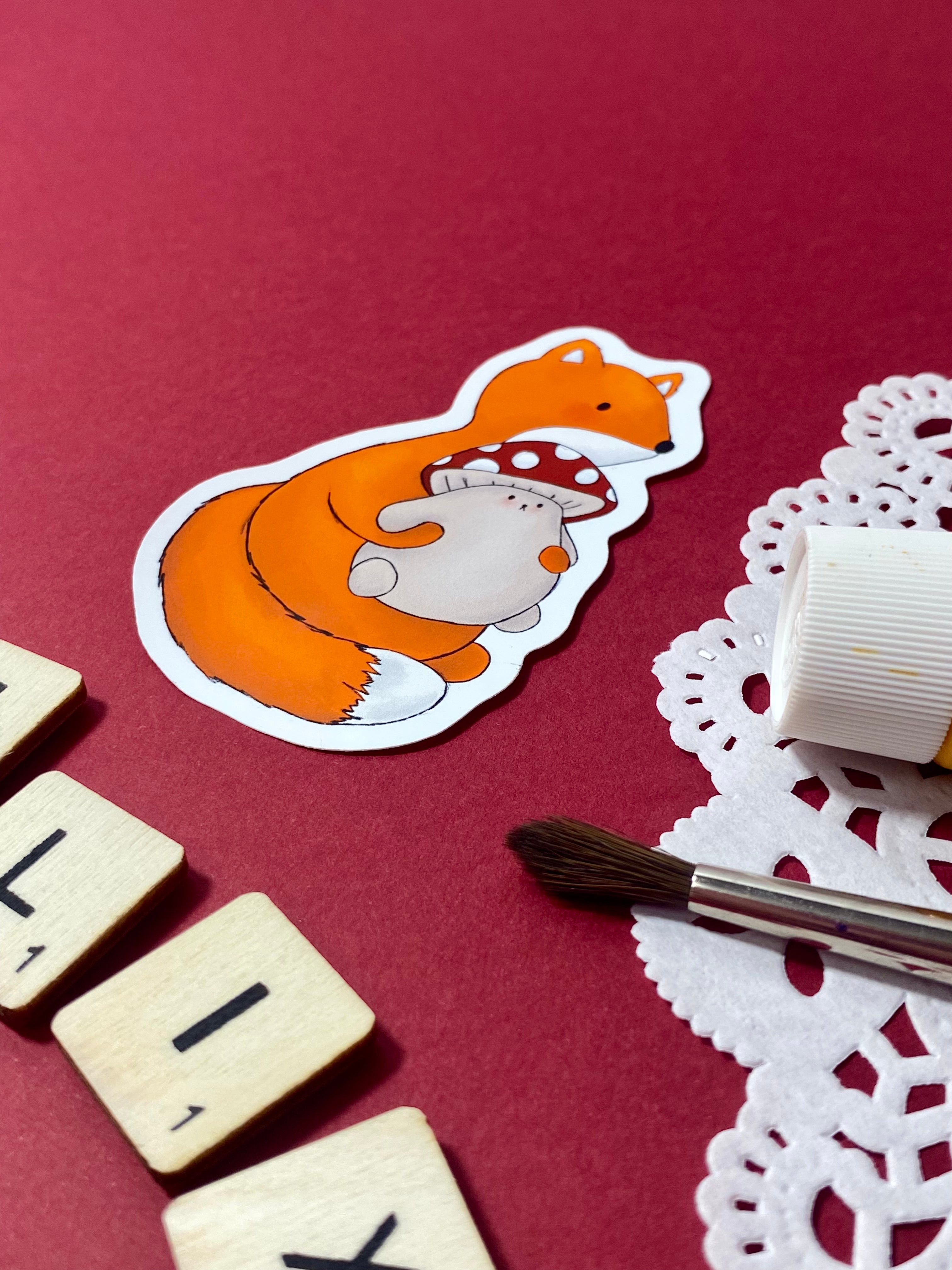 Felix and Button Single Vinyl Sticker