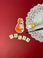 Felix and Button Single Vinyl Sticker