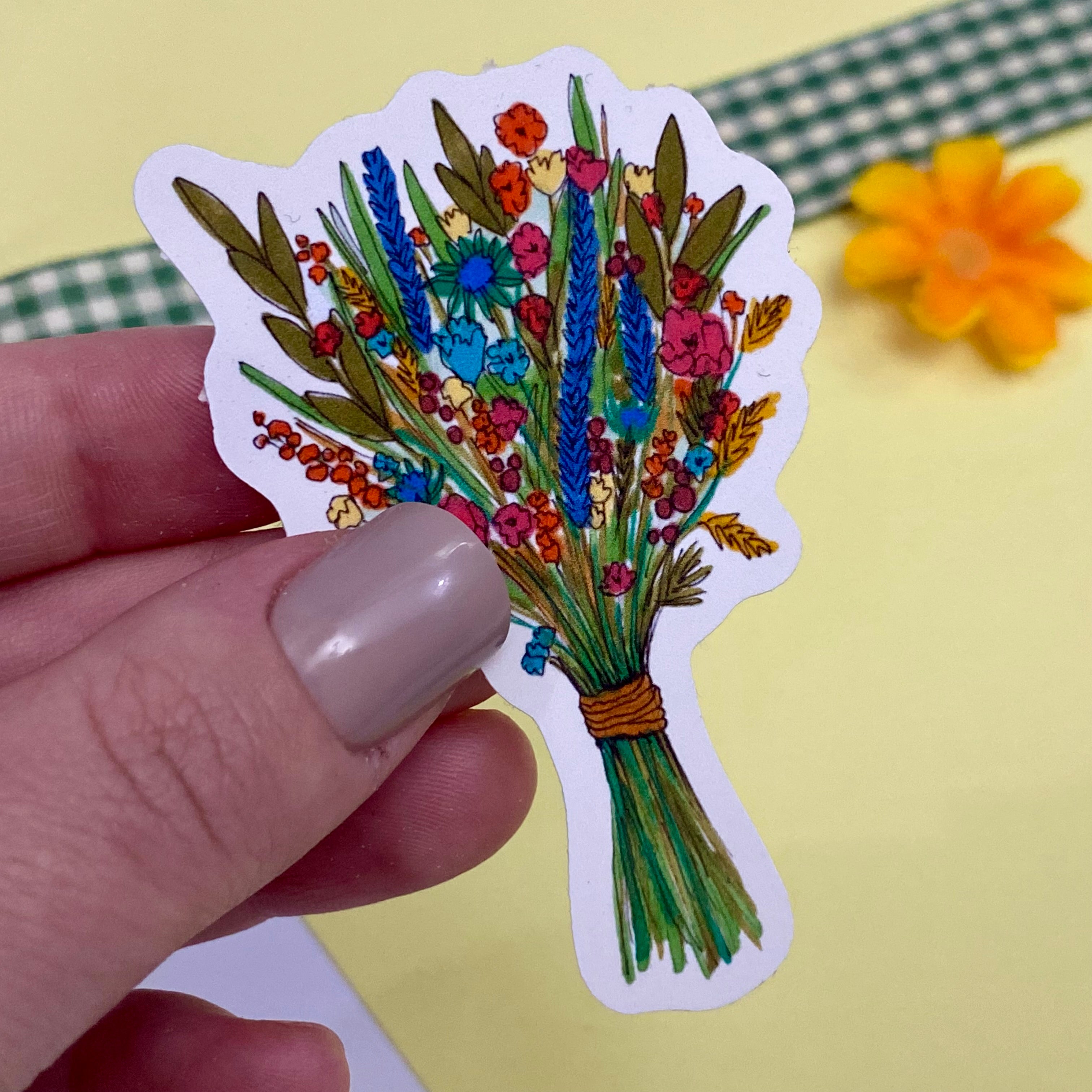 Wildflower Bunch Single Vinyl Sticker
