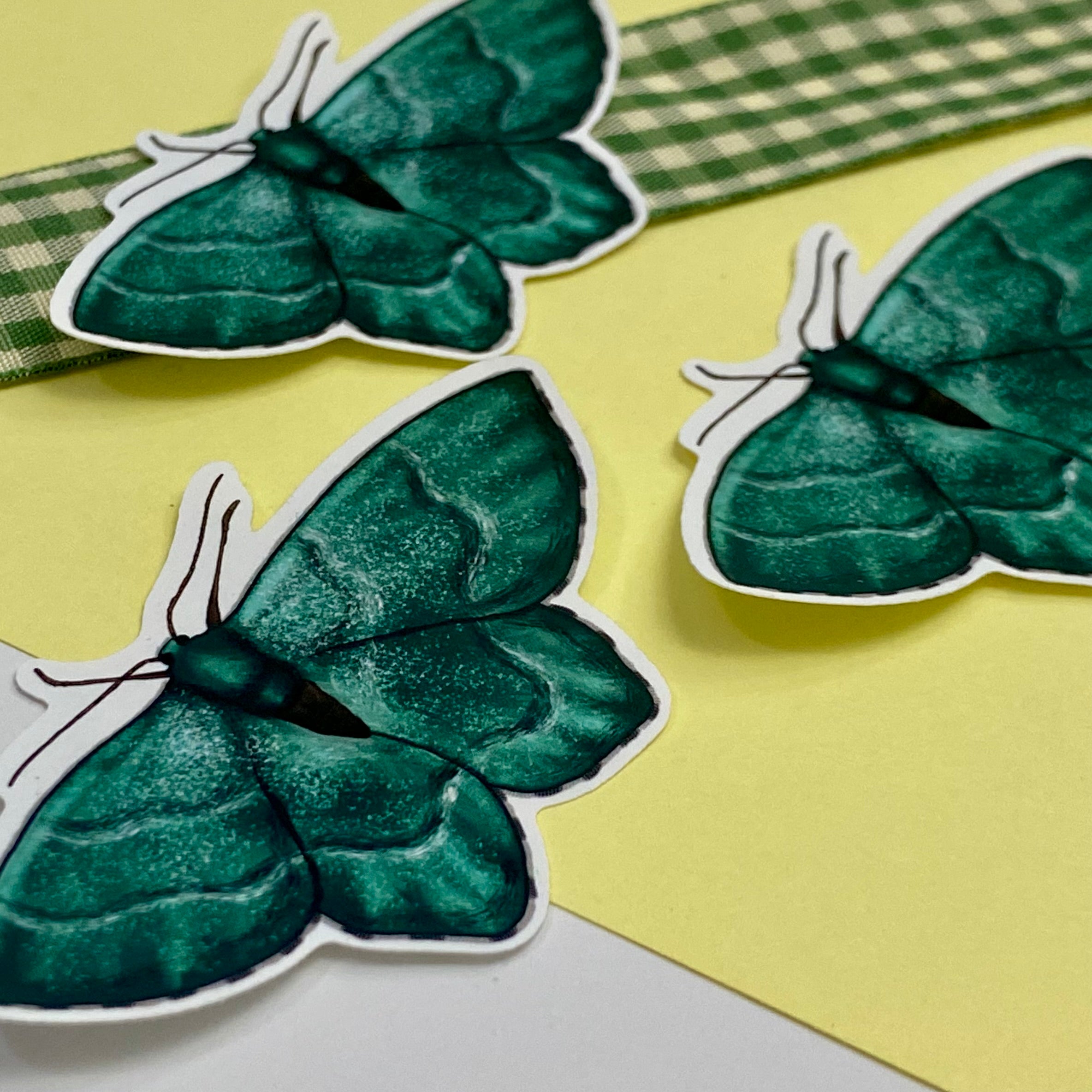 Emerald Moth Single Vinyl Sticker