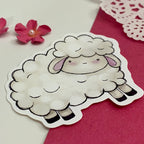 Fluffy Sheep Single Vinyl Sticker