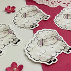 Fluffy Sheep Single Vinyl Sticker