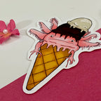 Axolotl Ice-cream Single Vinyl Sticker