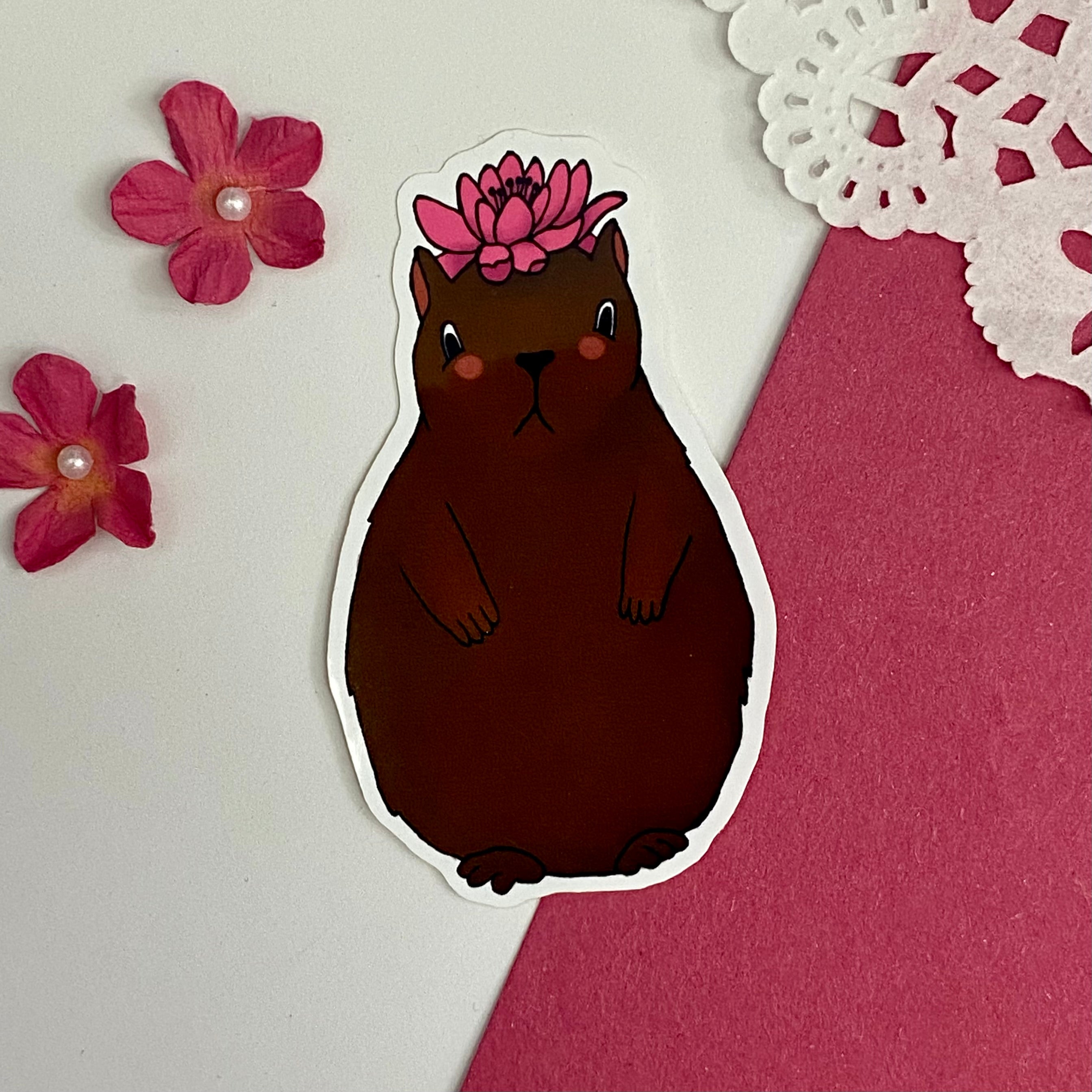 Capybarbara Single Vinyl Sticker
