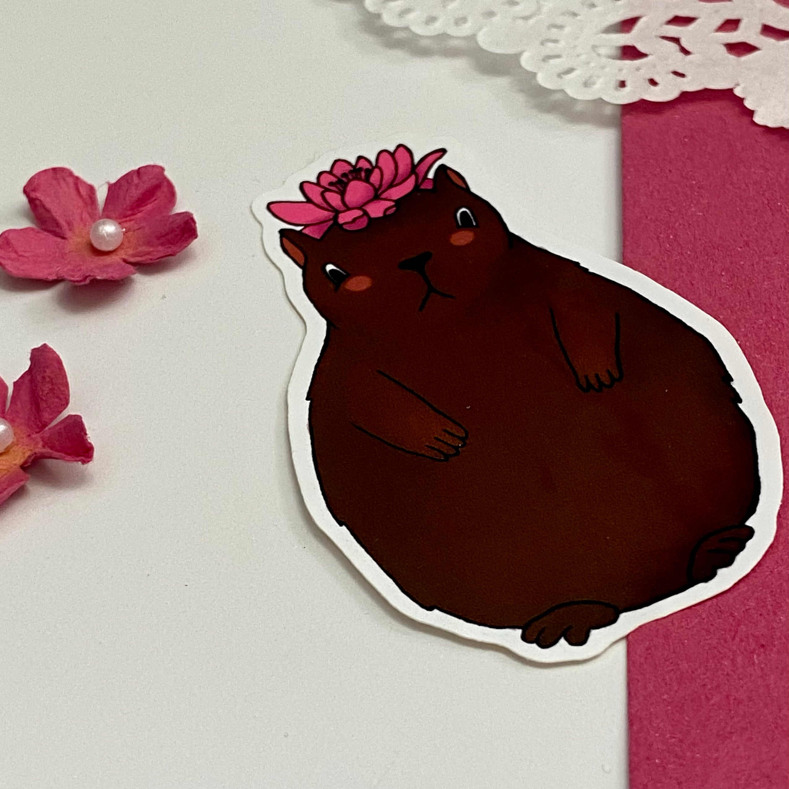 Capybarbara Single Vinyl Sticker