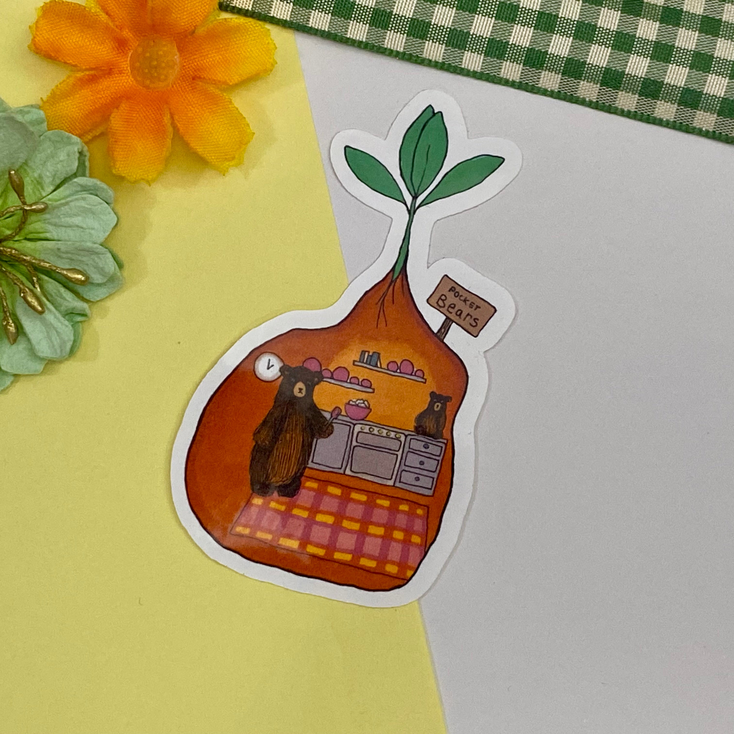 Pocket Bears Single Vinyl Sticker