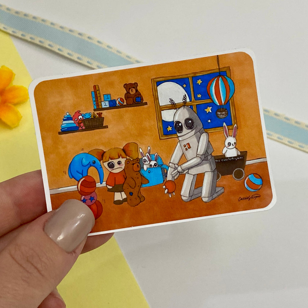 Robot Single Vinyl Sticker