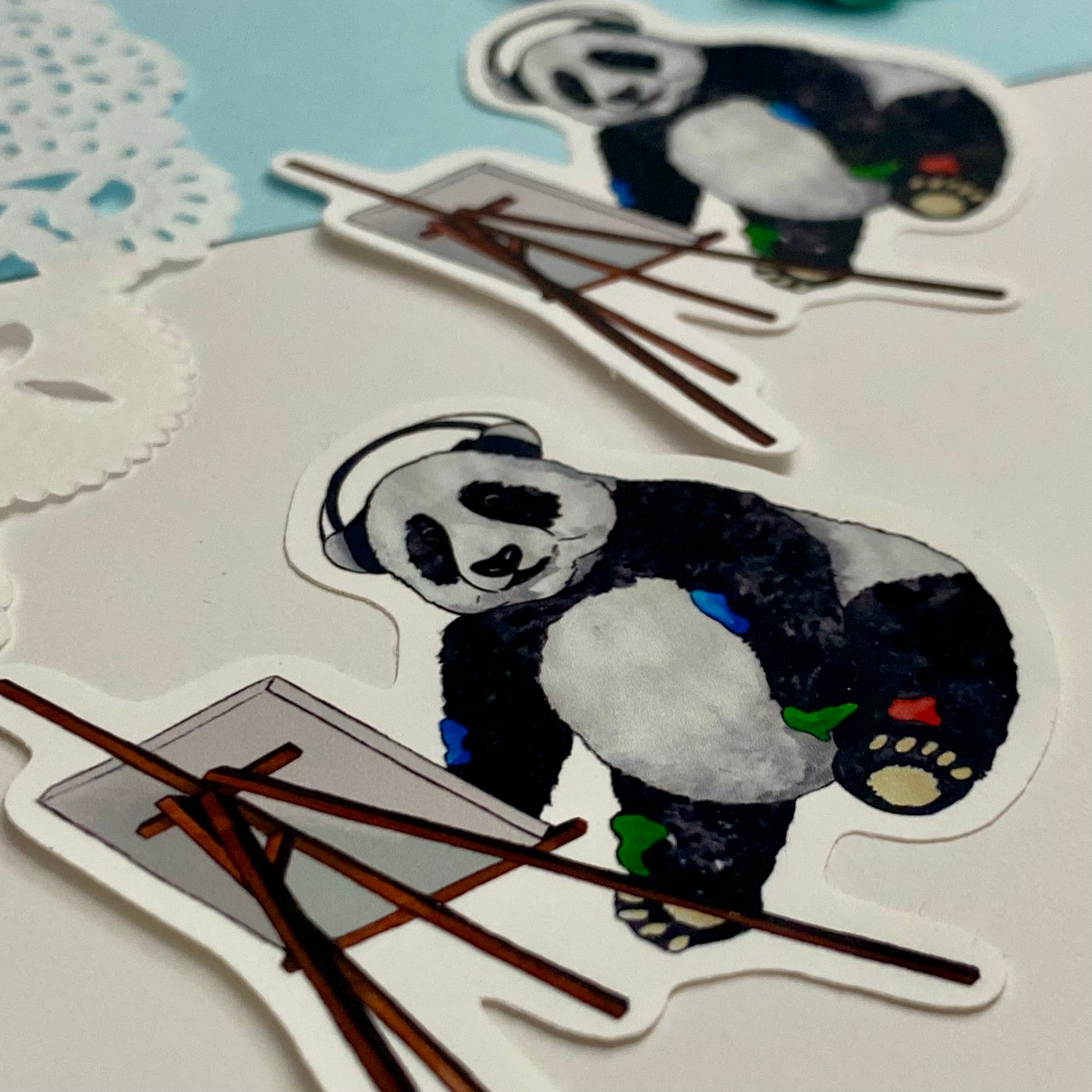 Panda Lofi Single Vinyl Sticker