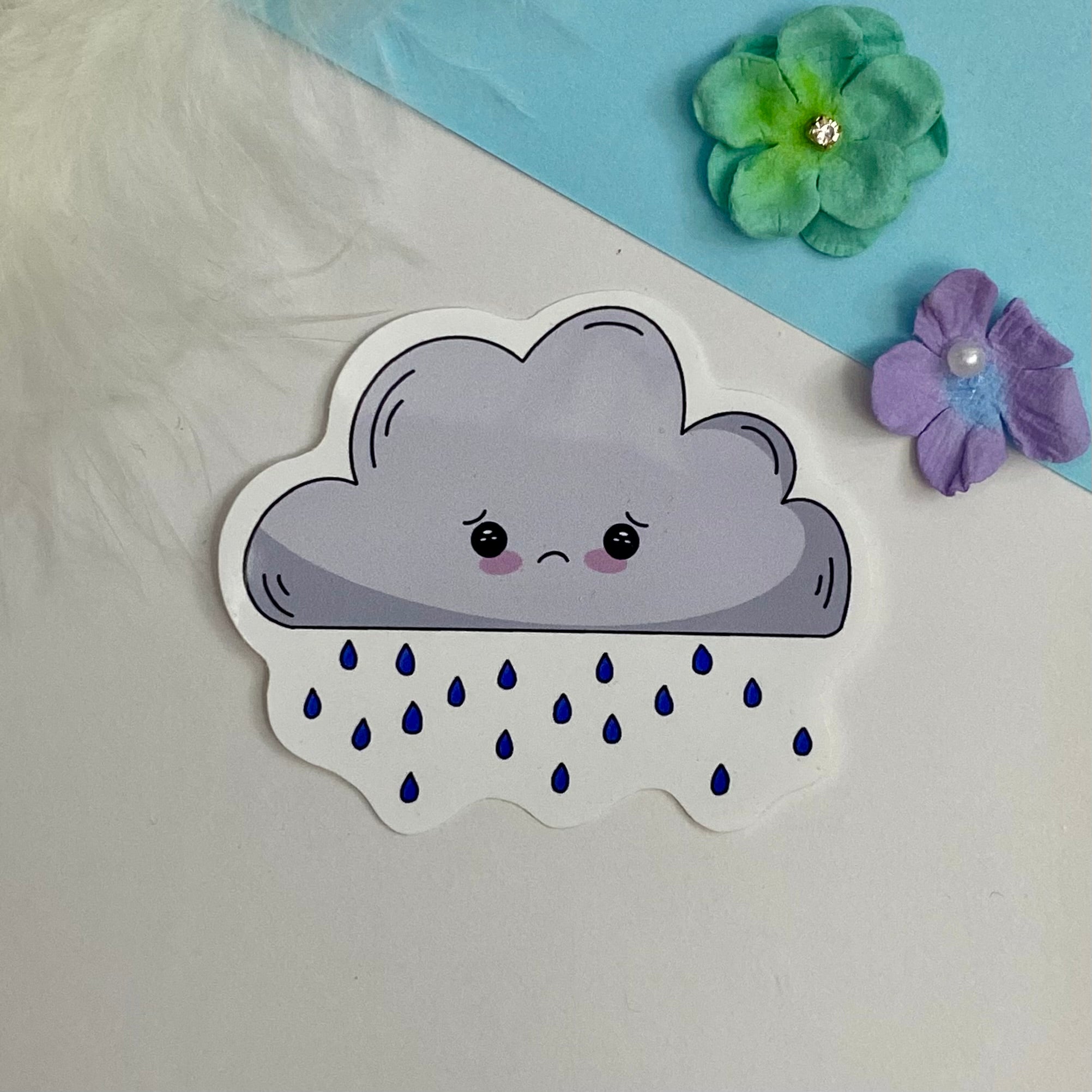 Crying Cloud Single Vinyl Sticker
