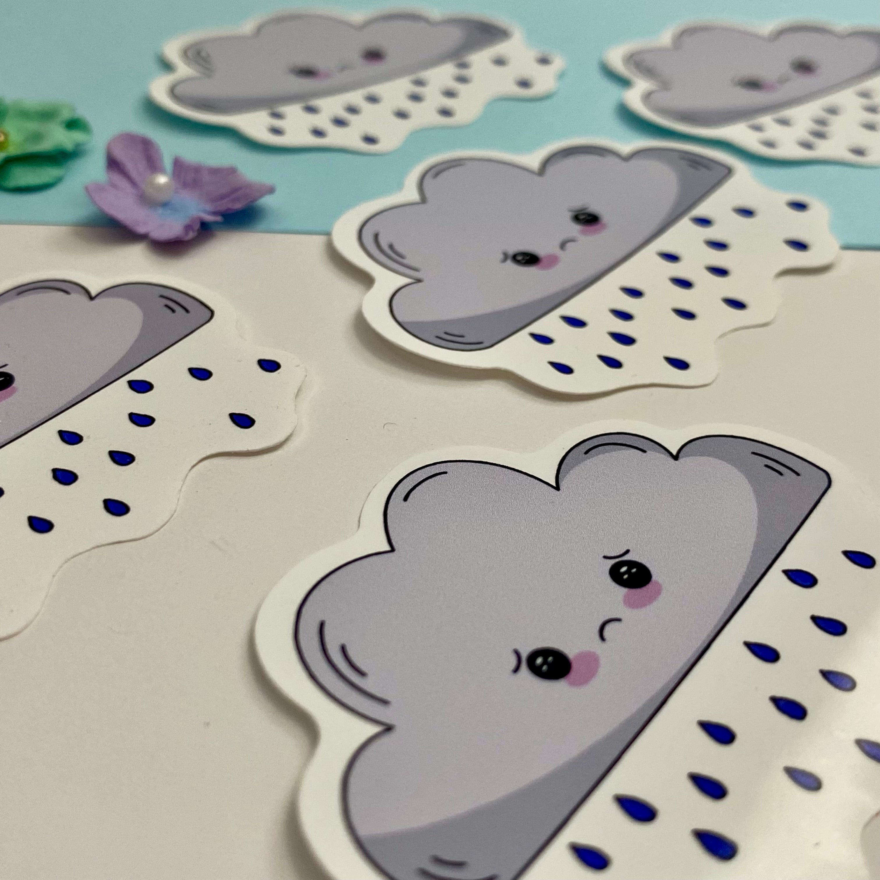 Crying Cloud Single Vinyl Sticker