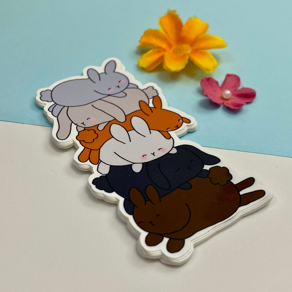 Pile of Bunnies Single Vinyl Sticker