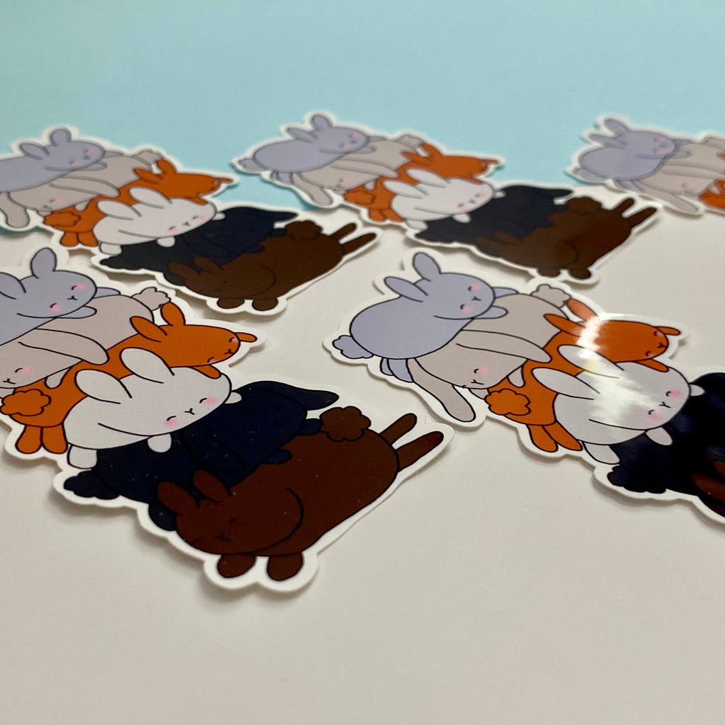 Pile of Bunnies Single Vinyl Sticker