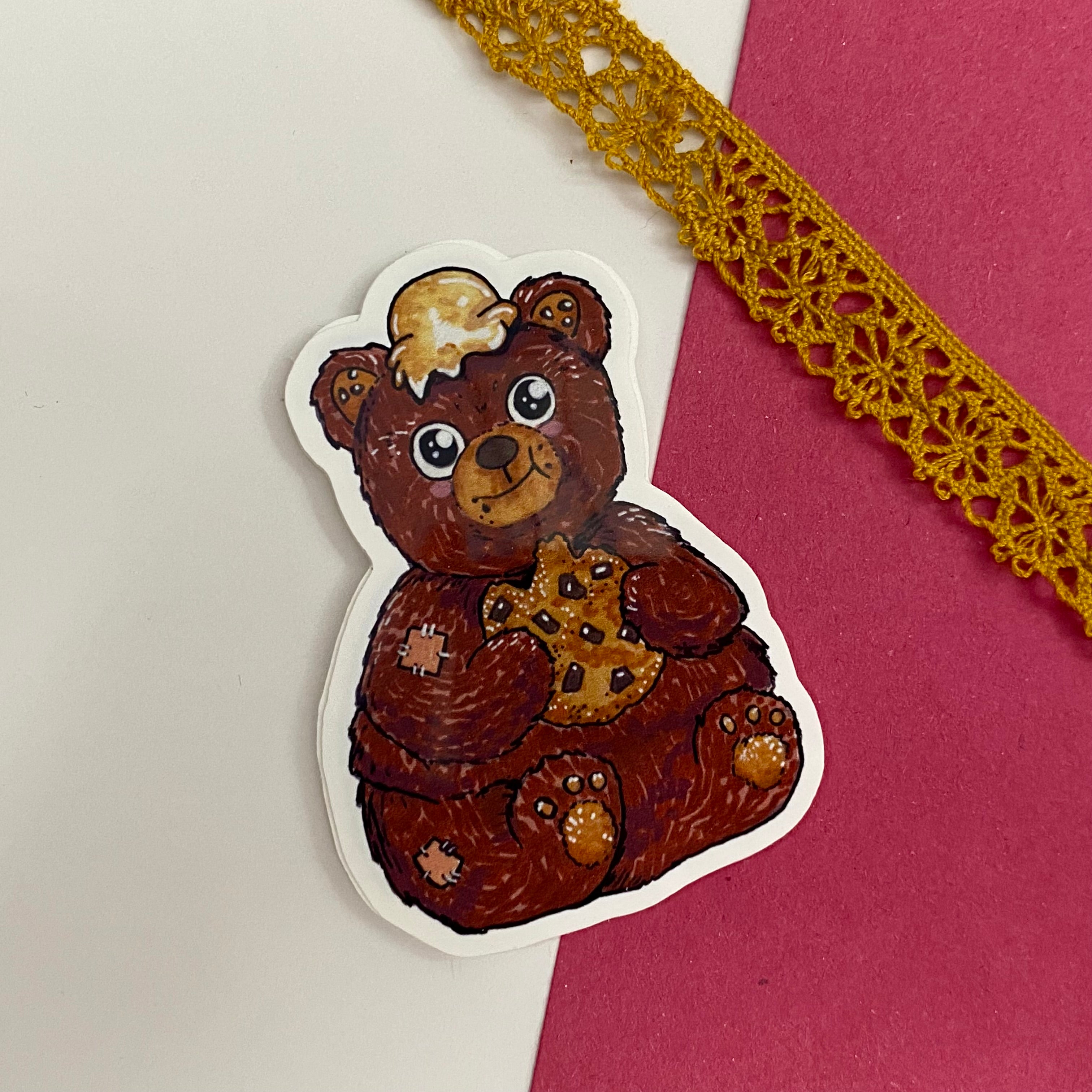 Biscuit the Bear Single Vinyl Sticker