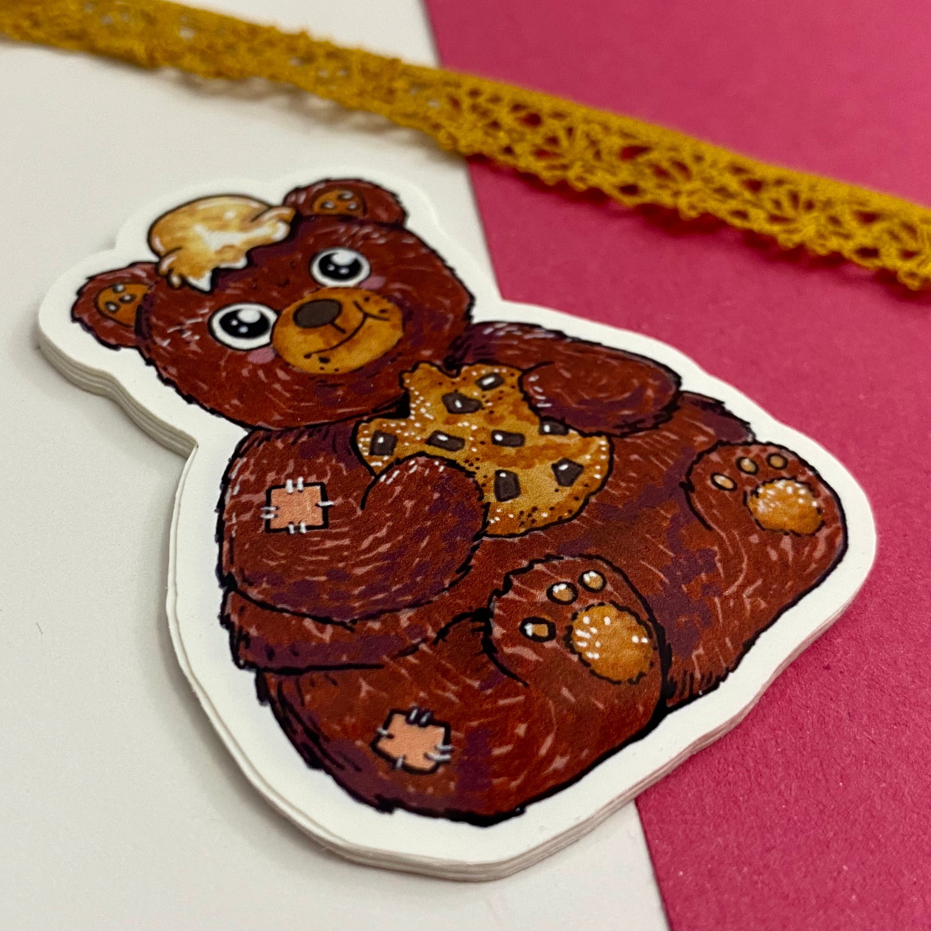 Biscuit the Bear Single Vinyl Sticker