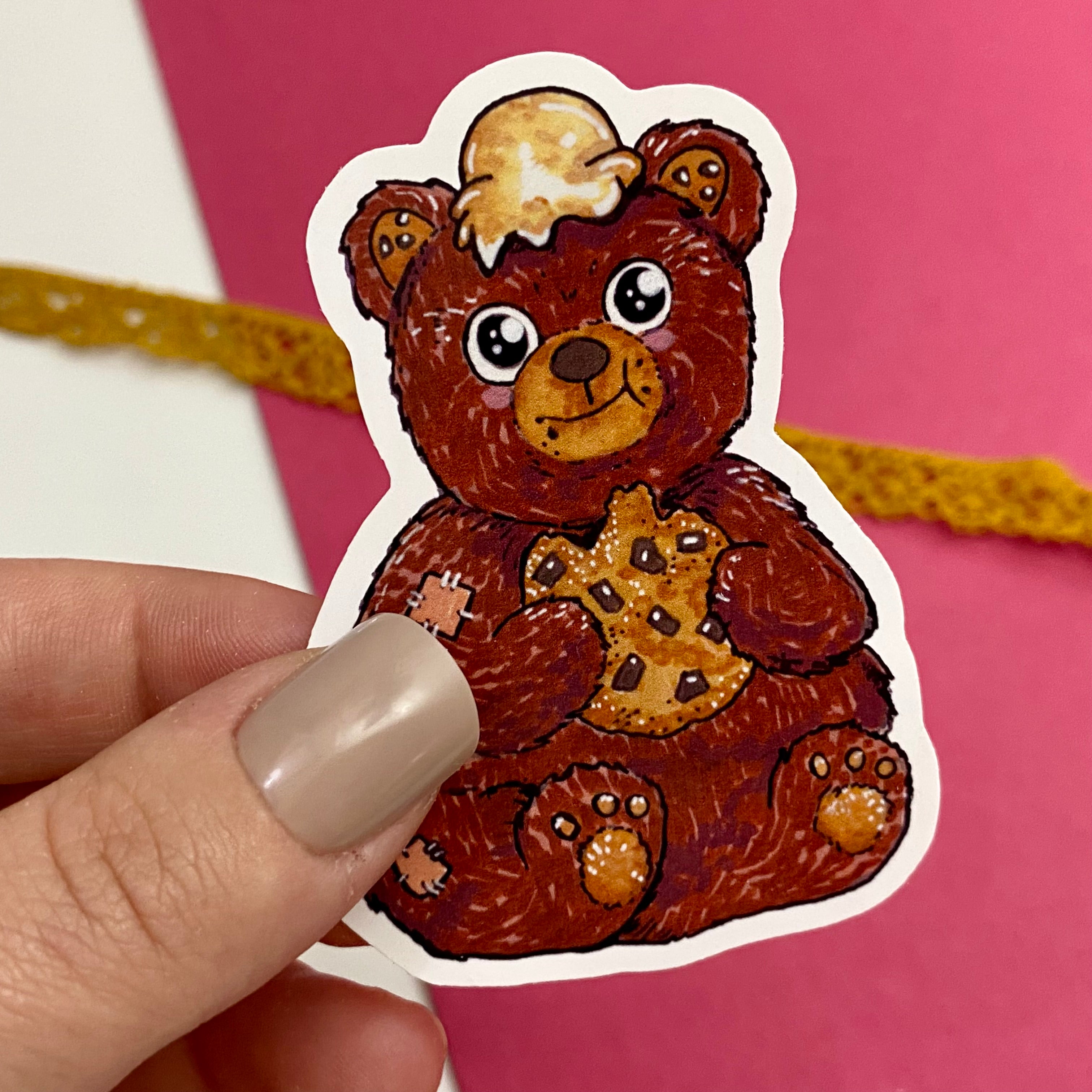 Biscuit the Bear Single Vinyl Sticker