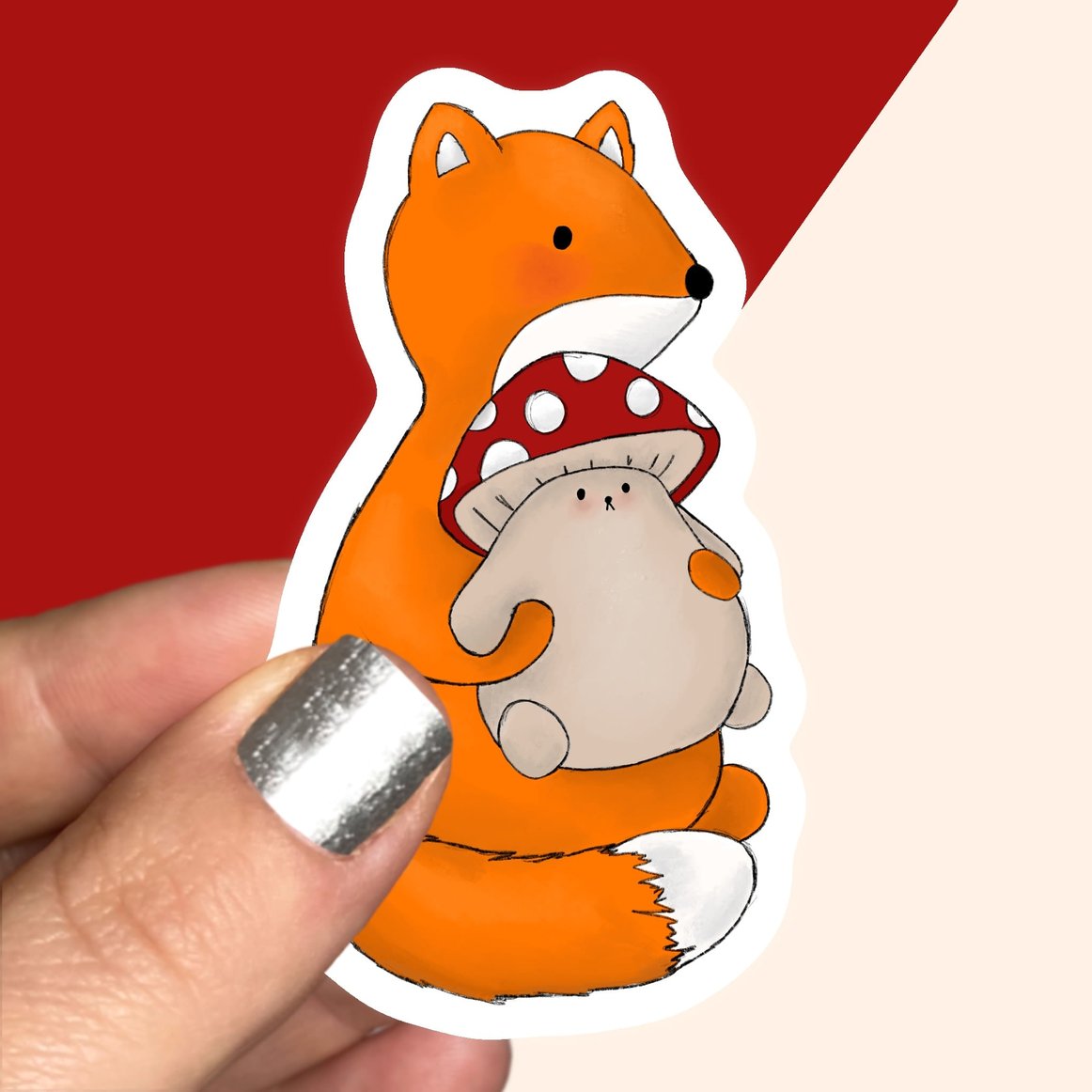 Felix and Button Single Vinyl Sticker